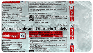 Metrogyl O 200/500 MG Tablet 10