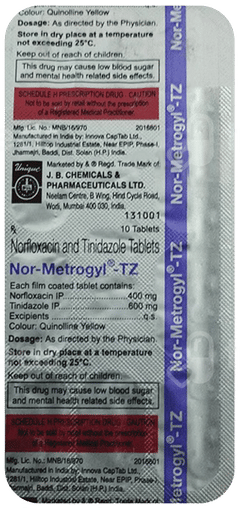 Nor Metrogyl Tz Tablet 10 Nor Metrogyl Tz Tablet 10