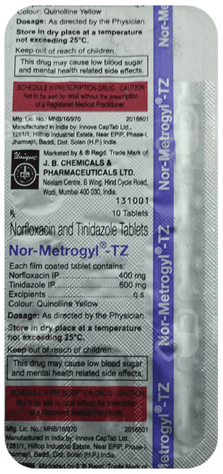 Nor Metrogyl Tz Tablet 10