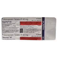 Vasolip 40 Mg Tablet 10