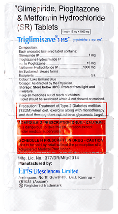 Triglimisave 1 Hs+tablet 10