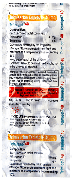 Telmiget 40 Tablet 10