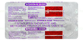 Sitason M 50/500 MG Tablet 10