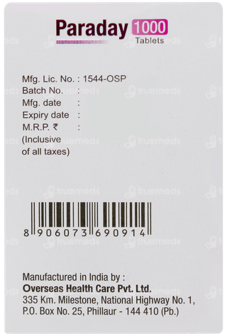 Paraday 1000 Tablet 10