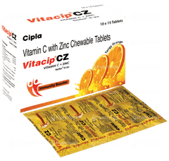 Vitacip Cz Tangy Orange Chewable Tablet 15
