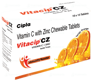 Vitacip Cz Tangy Orange Chewable Tablet 15