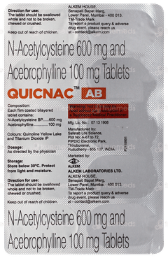 Quicnac Ab Tablet 10 Quicnac Ab Tablet 10