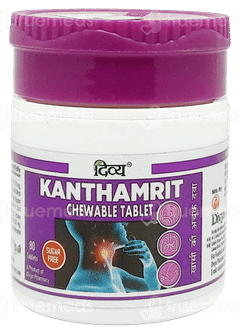 Patanjali Divya Kanthamrit Sugar Free Chewable Tablet 80