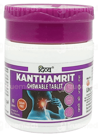 Patanjali Divya Kanthamrit Sugar Free Chewable Tablet 80