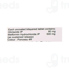 Gluzamet 80/500 MG Tablet 10 Gluzamet 80/500 MG Tablet 10