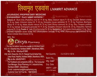 Patanjali Divya Livamrit Advance Tablet 60