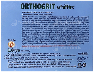 Patanjali Divya Orthogrit 3 Pack Of 20 Tablets