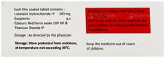 Labetol 100 Mg Tablet 10 Labetol 100 Mg Tablet 10
