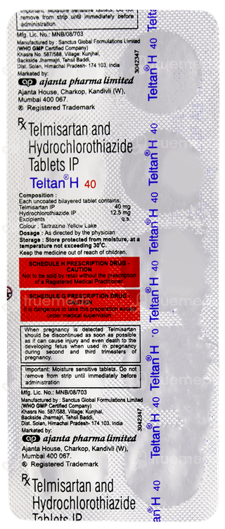 Teltan H 40 Tablet 10
