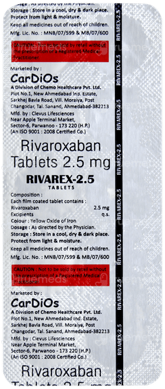 Rivarex 2.5 Tablet 10 Rivarex 2.5 Tablet 10