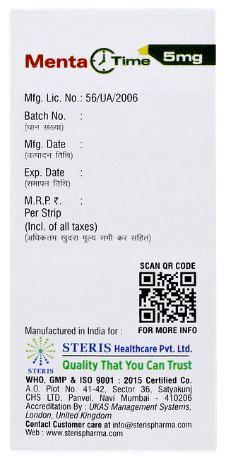 Menta Time 5mg Tablet 10