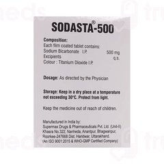 Sodasta 500 MG Tablet 10 Sodasta 500 MG Tablet 10