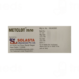 Metclot 20/50 MG Tablet 10