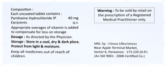 B Six 40 Tablet 10 B Six 40 Tablet 10