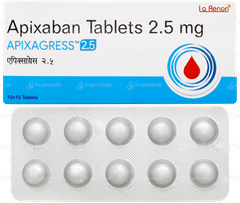 Apixagress 2.5 Tablet 10 Apixagress 2.5 Tablet 10
