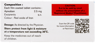 Apixagress 2.5 Tablet 10