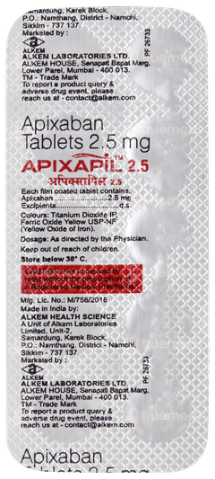Apixapil 2.5 Tablet 10