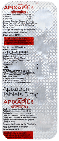 Apixapil 5 Tablet 10
