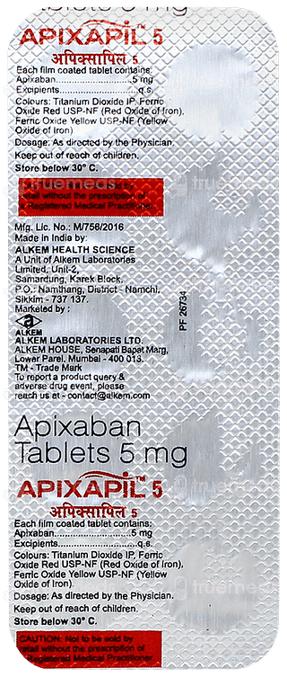 Apixapil 5 Tablet 10