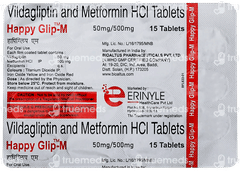 Happy Glip M 50mg/500mg Tablet 15