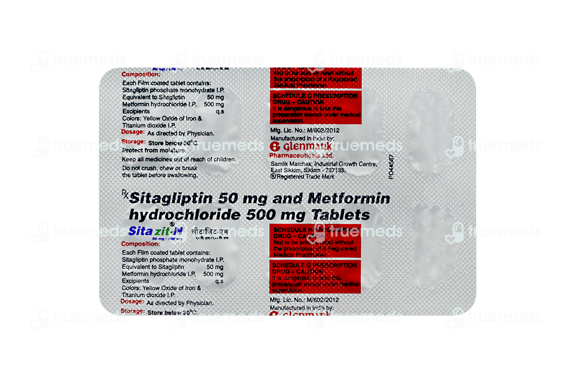 Sitazit M 50500 Mg Tablet 10 - Uses, Side Effects, Dosage, Price 