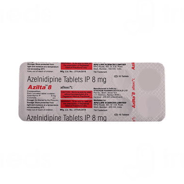 Azilta 8 Mg Tablet 10 - Uses, Side Effects, Dosage, Price | Truemeds