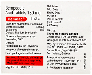 Bemdac Tablet 10