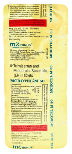 Mcrotel M 50Mg Tablet 10 Mcrotel M 50Mg Tablet 10