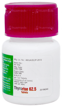 Thyrorise 62.5 Tablet 120 Thyrorise 62.5 Tablet 120