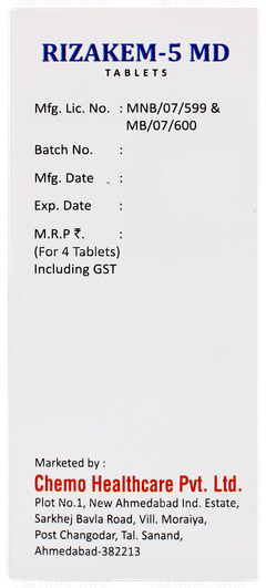 Rizakem 5 Md Tablet 4 Rizakem 5 Md Tablet 4