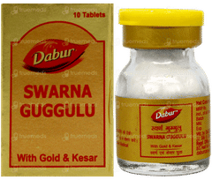Dabur Swarna Guggulu Gold & Kesar Tablet 10 Dabur Swarna Guggulu Gold & Kesar Tablet 10