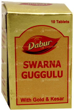 Dabur Swarna Guggulu Gold & Kesar Tablet 10 Dabur Swarna Guggulu Gold & Kesar Tablet 10