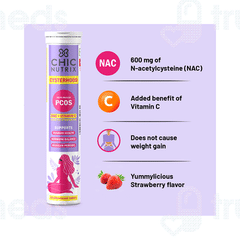 Chicnutrix Cysterhood Nac+vitamin C Pcos Management Strawberry Effervescent Tablet 20 Chicnutrix Cysterhood Nac+vitamin C Pcos Management Strawberry Effervescent Tablet 20