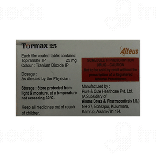 Tormax 25 MG Tablet 15