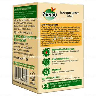 Zandu Papaya Leaf Extract Tablet 20