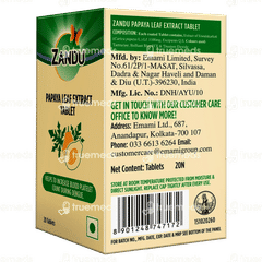 Zandu Papaya Leaf Extract Tablet 20