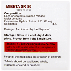 Mibeta Sr 80 Tablet 15 Mibeta Sr 80 Tablet 15
