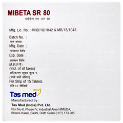 Mibeta Sr 80 Tablet 15 Mibeta Sr 80 Tablet 15