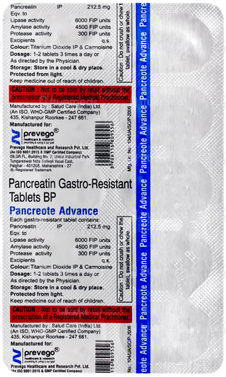 Pancreote Advance Tablet 10