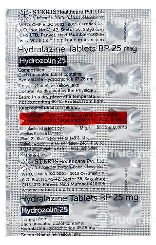 Hydrozolin 25 MG Tablet 15