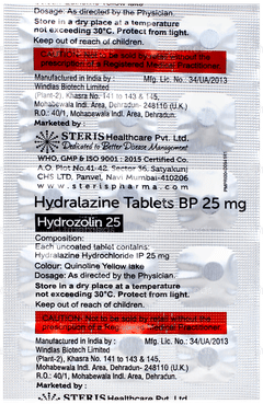 Hydrozolin 25 Tablet 15 Hydrozolin 25 Tablet 15