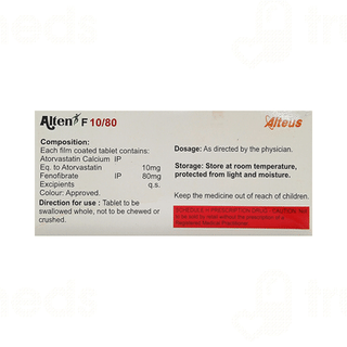Alten F 10/80 Mg Tablet 15