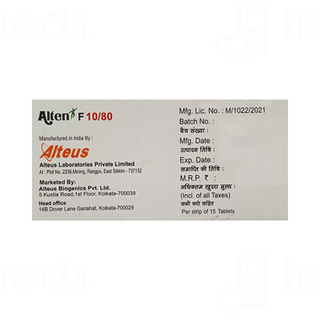 Alten F 10/80 Mg Tablet 15