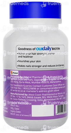 Ourdaily Biotin 10000 MCG Tablet 60