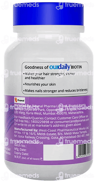Ourdaily Biotin 10000 MCG Tablet 60